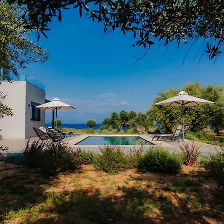 Oceanfront Elaia Private Pool & Panoramic Views Βίλα