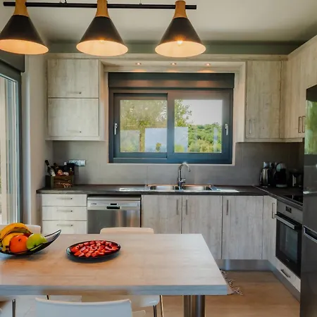 Villa Oceanfront Elaia Private Pool & Panoramic Views Charokopio