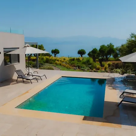 Villa Oceanfront Elaia Private Pool & Panoramic Views Charokopio