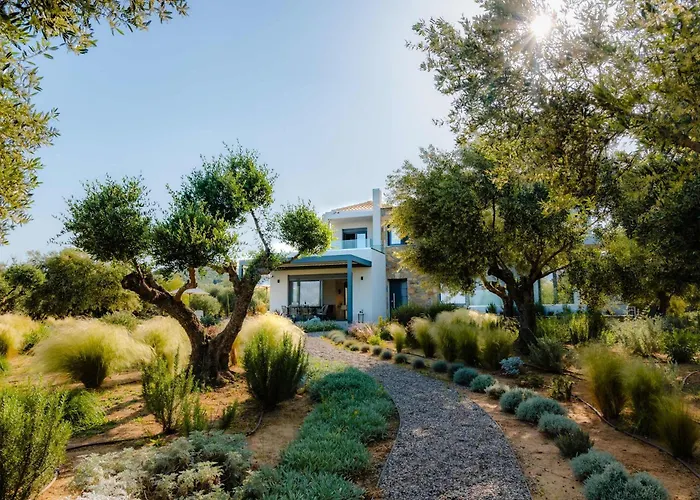 Villa Oceanfront Elaia Private Pool & Panoramic Views Charokopio