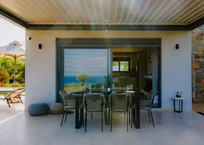 Oceanfront Elaia Private Pool & Panoramic Views Villa Charokopio