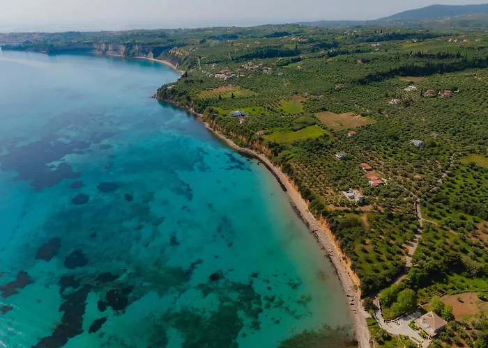 Oceanfront Elaia Private Pool & Panoramic Views Charokopio